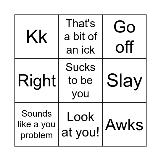 Lauren Bingo Card