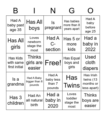 Find someone who…. Bingo Card