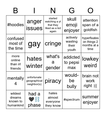 andro bingo Card