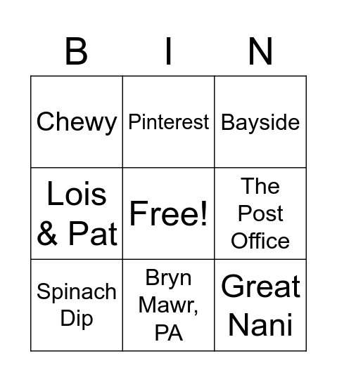 Donnellan Day Bingo #5 Bingo Card