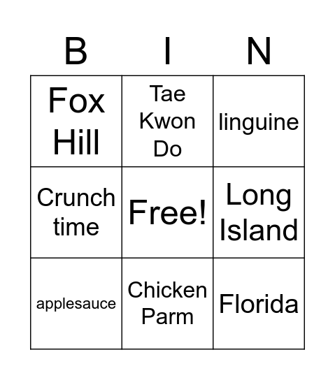 Donnellan Day Bingo #6 Bingo Card