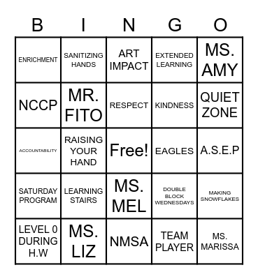 BINGO Card