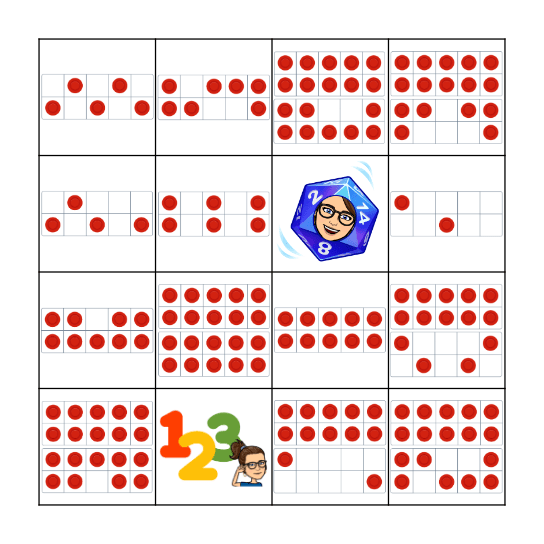 TOMBOLA - DA 0 A 20 CON I TEN FRAMES Bingo Card