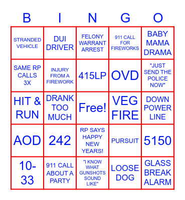 DISPATCH 4TH OF JULY Bingo Card