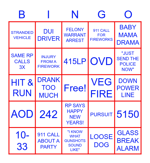 DISPATCH 4TH OF JULY Bingo Card