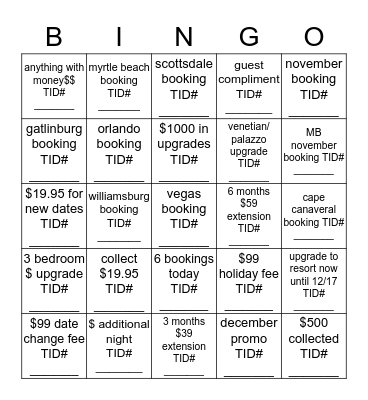Bingo Card