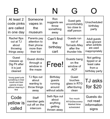 The Bad MOD Bingo Card