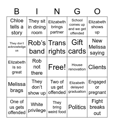 Montgomery Christmas Bingo Card