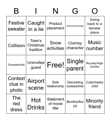 Hallmark Fun Bingo Card