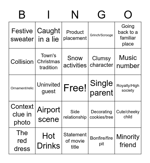 Hallmark Fun Bingo Card