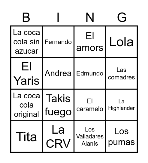 NAVIDAD 2022 Bingo Card