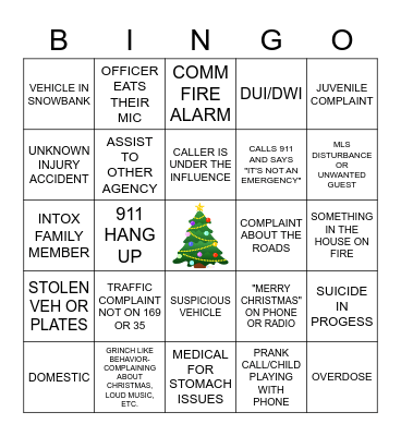 CHRISTMAS BINGO Card