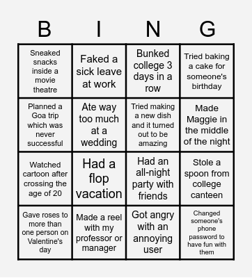 C3 BINGOOOO Bingo Card