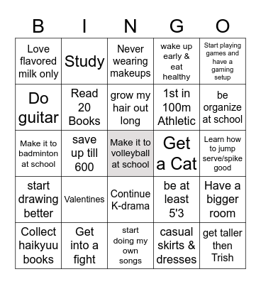 Anna 2023 Bingo Card