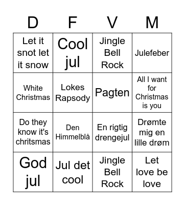 ERST JULEBANKO 2022 Bingo Card