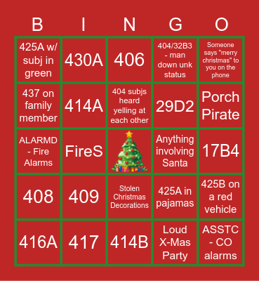Christmas Bingo Card