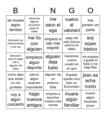 PREDICCIONES 2023 Bingo Card