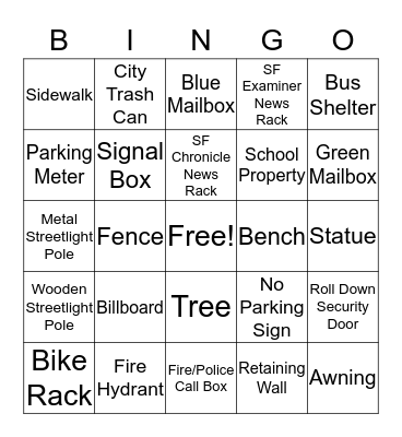 Graffitti - Please wrire SR# on square Bingo Card