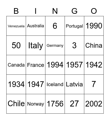 Christmas Bingo Card