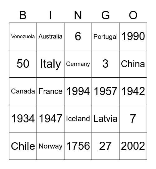 Christmas Bingo Card