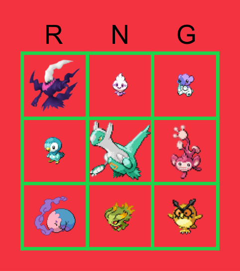 2023 Shiny Bingo Card Bingo Card