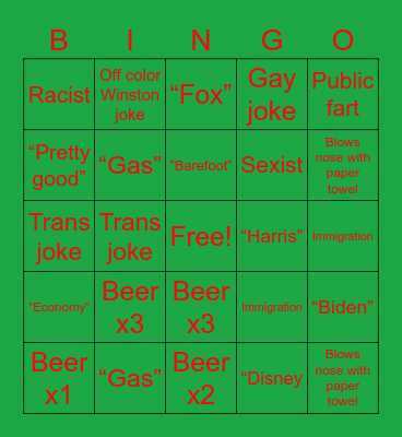 Christmas Bingo Card