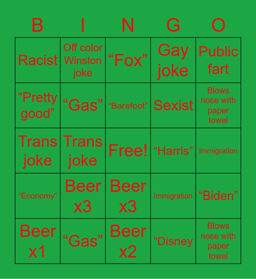 Christmas Bingo Card