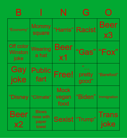 Christmas Bingo Card