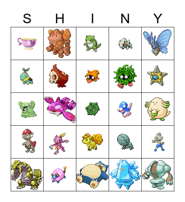 Shiny Hunting 2023 Bingo Card