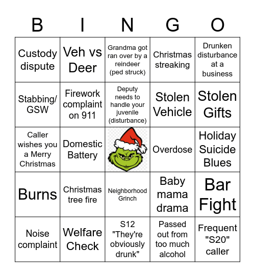 Christmas Bingo Card