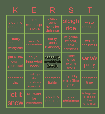 CHRISTMAS BINGO Card