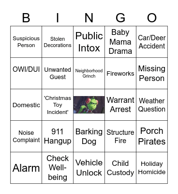Dispatch Christmas Bingo Card