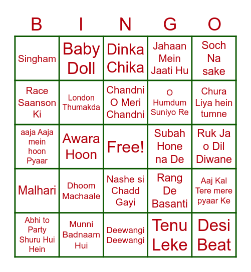 JIGS Christmas 2022 Bingo Card