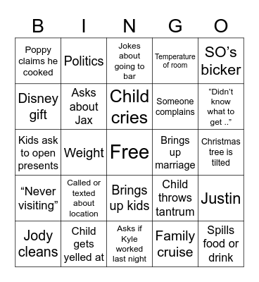 Christmas Bingo Card