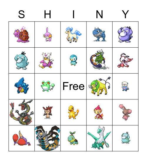 Shiny Bingo 2023 Bingo Card