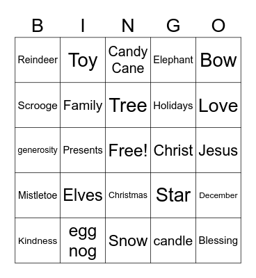 Encarnacion Bingo Card