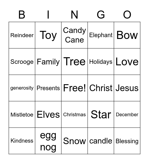 Encarnacion Bingo Card