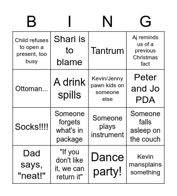 Christmas 2023 Bingo Card