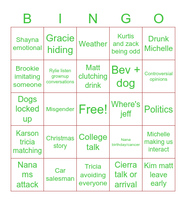 Christmas Bingo Card