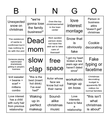 Hallmark bingo Card