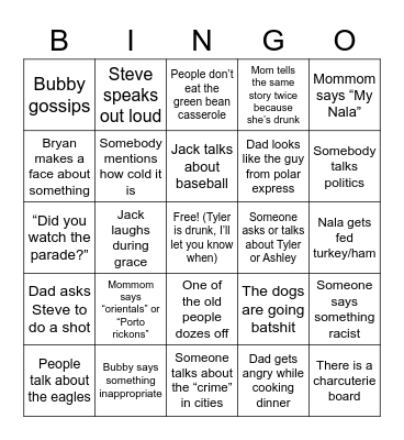 Christmas Bingo Card