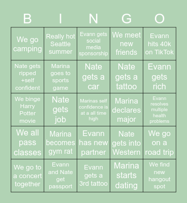MEN 2023 Bingo Card