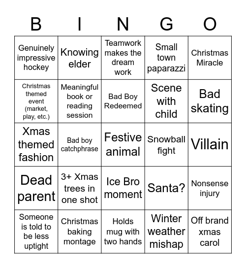 Christmas Bingo Card