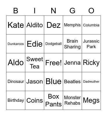 BIRTHDAY BINGO Card