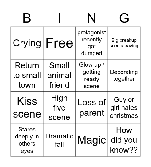 Christmas Bingo Card