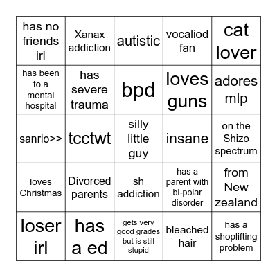 briblancc bingo!!! Bingo Card