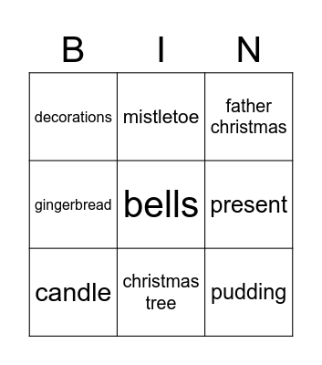 christmas! Bingo Card