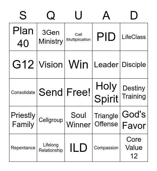 BTC 6 Bingo Card