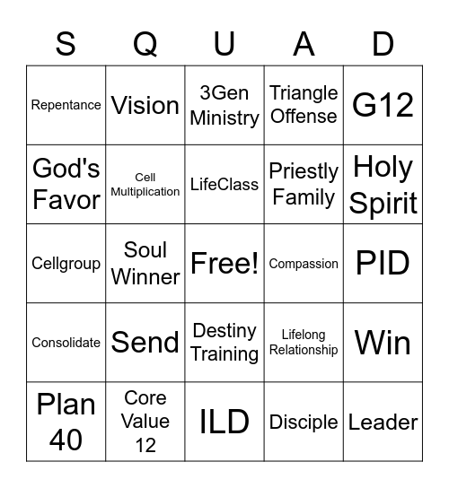 BTC 7 Bingo Card