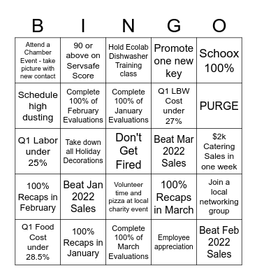 GM 1st Quarter Bingo Card